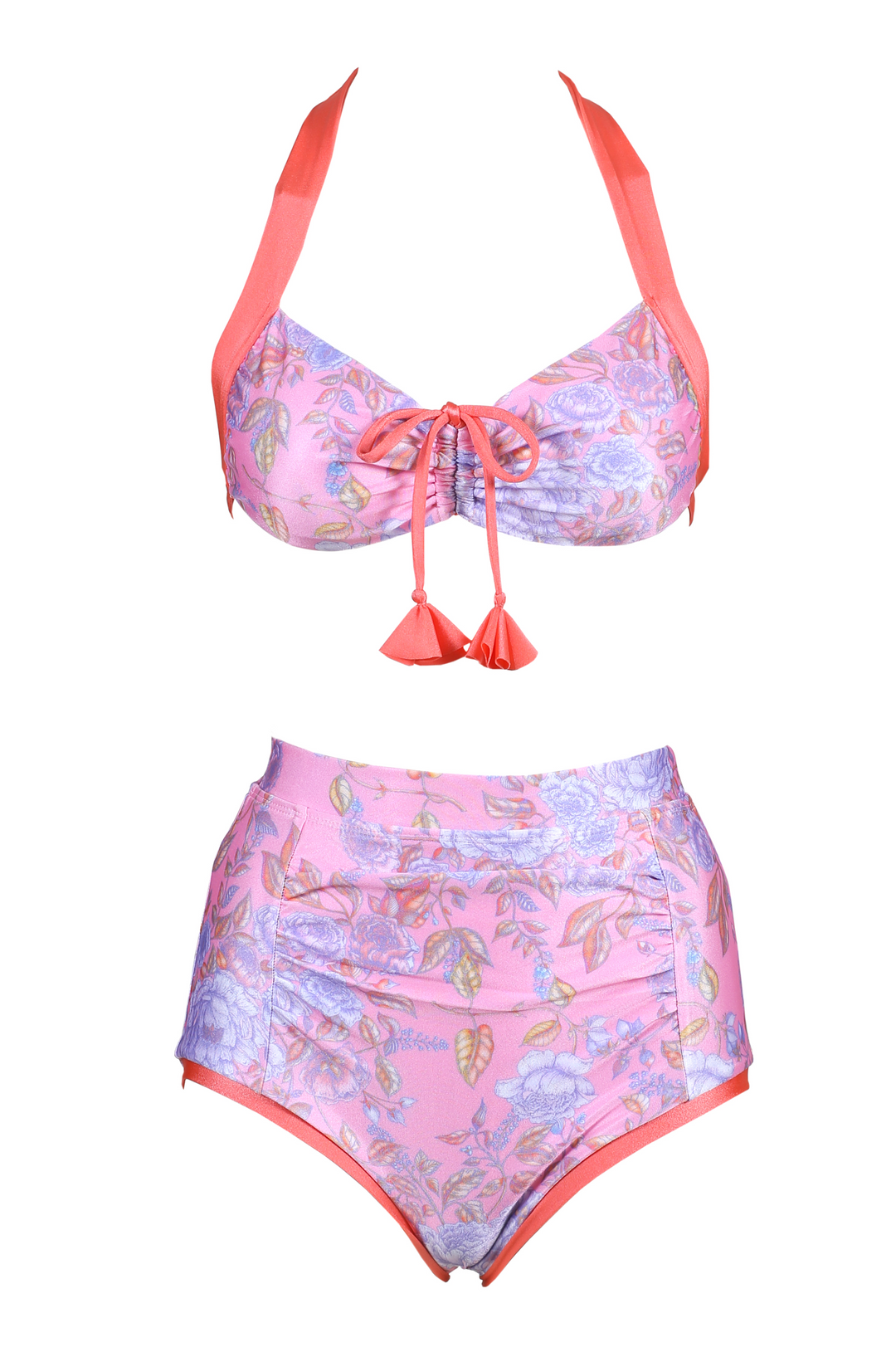 Snazzy Wunderlove Flawless Retro Floral Print Halter Bikini Bra :  : Clothing & Accessories