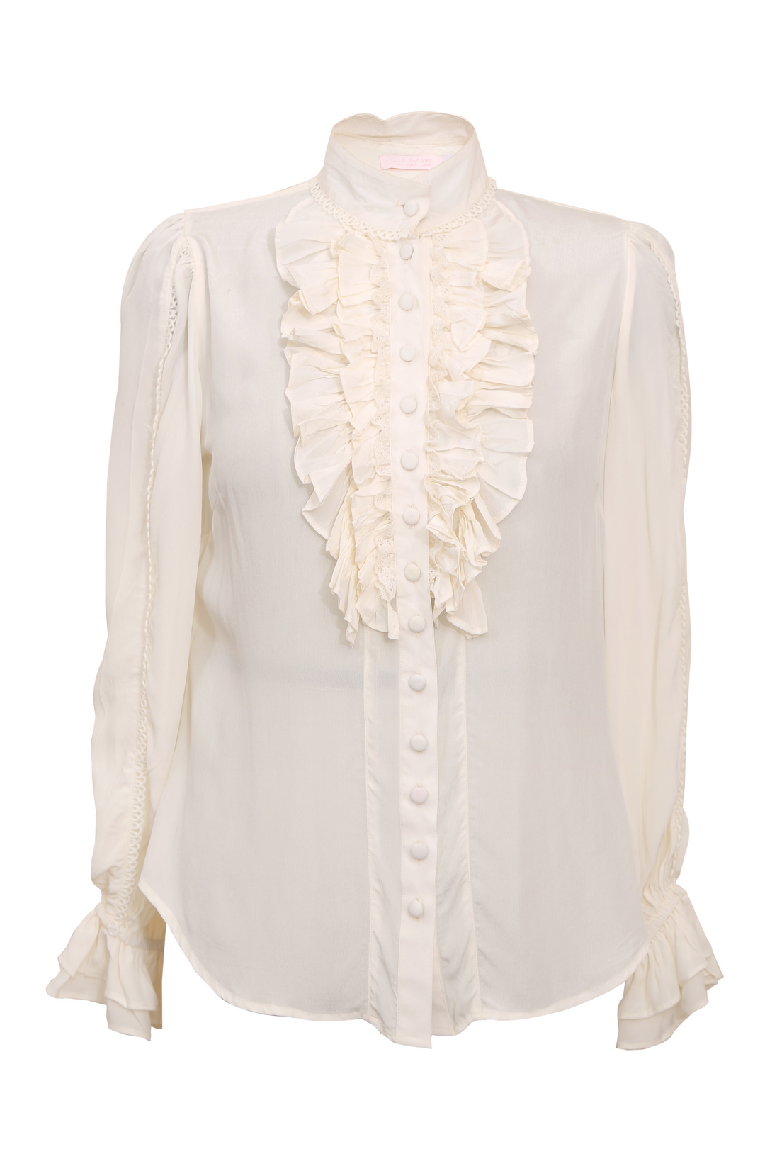 Ruffle Blouse in Cream – LULU ZAGAME